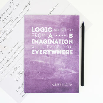 Famous Scientist Einstein Quote Purple Notebook, 2 of 4