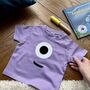 Personalised 'Eye Spy A Monster' Halloween T Shirt, thumbnail 1 of 2