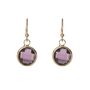 Gold Plated Purple Amethyst Earrings, thumbnail 2 of 6