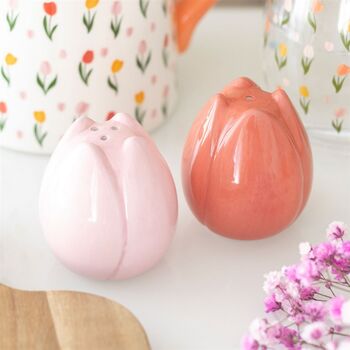 Tulip Salt And Pepper Shakers Set Kitchen Decor, 2 of 6