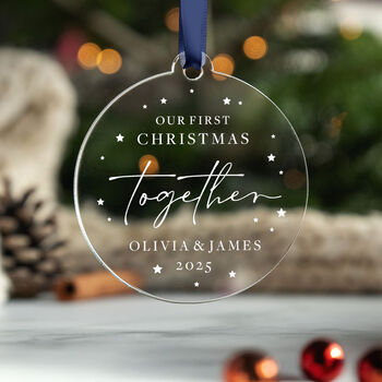 Our First Christmas Together Bauble Gift For Couples, 5 of 7