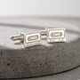 Silver Cassette Tape Cufflinks, thumbnail 1 of 4