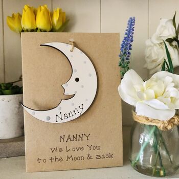 Personalised Grandmother Moon Love You Card, 3 of 4
