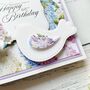 Handmade 60th Birthday Card, Floral Bird Design, thumbnail 5 of 5