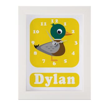 Personalised Childrens Duck Clock, 7 of 10
