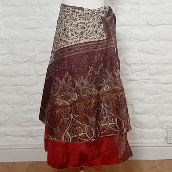 sari silk reversible skirt by patchouli fair | notonthehighstreet.com