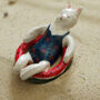 Ceramic Sunbathing Cat Melon, thumbnail 4 of 4