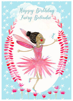 Fairy Card For Birthday Girl In Blue, 2 of 5
