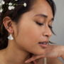 Art Deco Pearl Fan Earrings, thumbnail 5 of 12