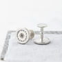 Personalised Solid Silver Coordinate Stud Cufflinks, thumbnail 2 of 5