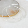 18ct Gold Plated Or Silver 70mm Hinged Hoop Earrings, thumbnail 3 of 7
