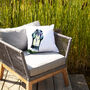 Inky Mallard Outdoor Cushion For Garden Furniture, thumbnail 4 of 9