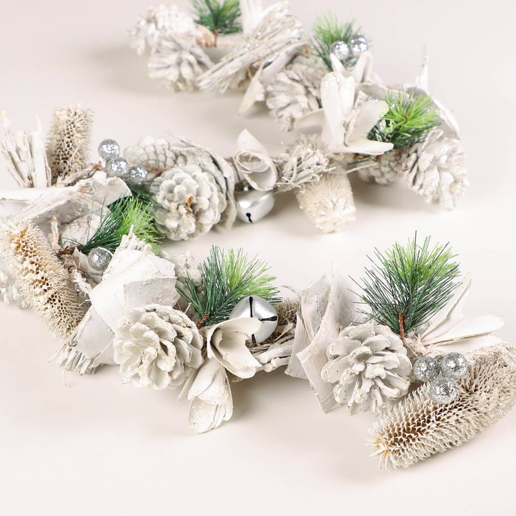 Silver Bells Luxury Natural Christmas Garland By Dibor