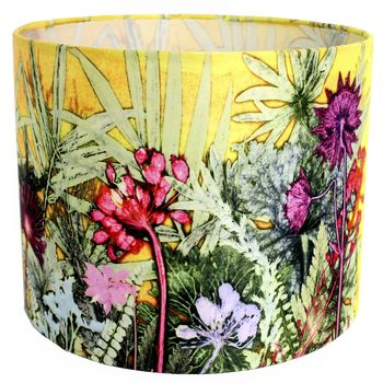 Tropical Sunshine, Exotic Yellow And Pink Lampshade, 2 of 5
