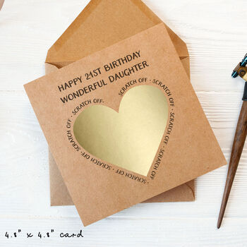 Surprise Scratch Reveal Personalised Birthday Card, 5 of 5