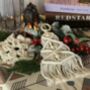 Handmade Christmas Tree Festive Decoration White Cotton And Wood, thumbnail 3 of 6