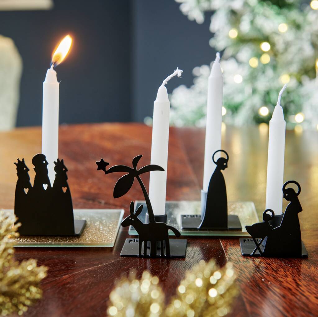 Four Nativity Advent Candles, 1 of 5