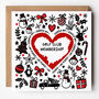 Surprise Scratch Reveal Christmas Card With Red Heart, thumbnail 1 of 3