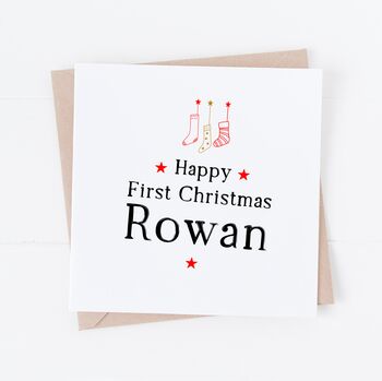 Happy First Christmas Personalised Card, 2 of 3