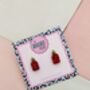 Hot Sauce Glitter Resin Studs / Gift For Food Lover / Spicy Jewellery / Handmade Accessories, thumbnail 5 of 5