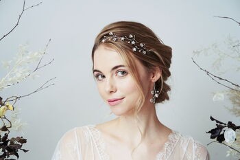 Star Swarovski Earrings And Hair Pins Set Lunaria, 2 of 8