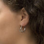 Sterling Silver Triangle Drop Loop Earrings, thumbnail 5 of 6