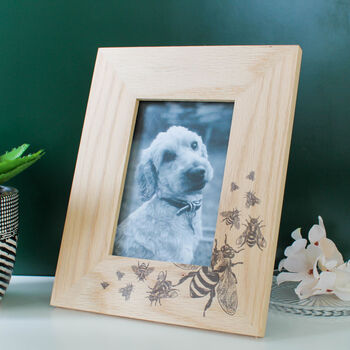 Oak Photo Frame With Bee Design, 5 of 5