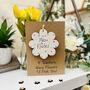 Personalised Teacher Thank You Wooden Flower Card, thumbnail 3 of 9