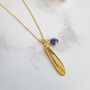 September Birthflower Birthstone Gold Plated Necklace, thumbnail 6 of 8