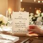 Handwritten Menu For Wedding Table, thumbnail 1 of 6