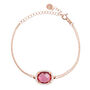 Beatrice Oval Gemstone Bracelet Rose Gold Plated Silver, thumbnail 7 of 12
