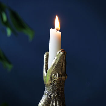 Gold Gobbling Crocodile Candlestick, 2 of 5