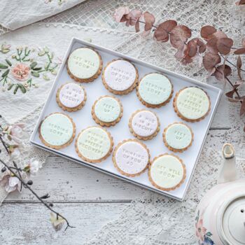 Personalised Get Well Soon Iced Biscuits Box Of 12, 2 of 3