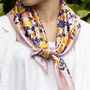 Personalised Name Floral Square Scarf, thumbnail 4 of 12