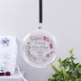 Personalised Wreath 'Merry Christmas' Flat Bauble, thumbnail 3 of 8