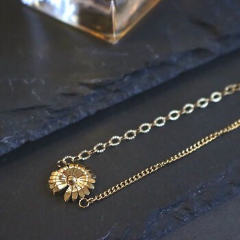 Daisy Bracelet 18k Gold Plated Floral Jewellery, 4 of 7