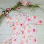 Floral Flower Girl Robe Gown Pink Watercolour, thumbnail 1 of 6