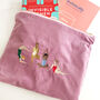 Personalised Yoga Embroidery Make Up Pouch Bag, thumbnail 2 of 5