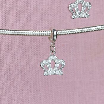 Sterling Silver Crown Charm, 2 of 7