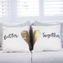 Personalised Heart Couples Cushion Set, thumbnail 1 of 2