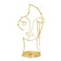 Gold Abstract Face Jewellery Stand, thumbnail 2 of 2