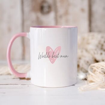Personalised World's Best Mum Heart Mug, 3 of 4