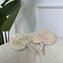 Personalised Handheld Flower Straw Fan, thumbnail 2 of 3