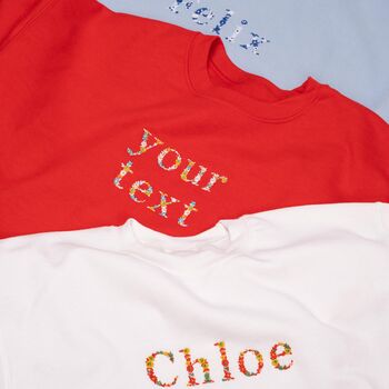 Personalised Floral Embroidered Sweatshirt, 7 of 9