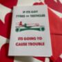 Letterpress Tyres Or Testicles Card, thumbnail 2 of 3