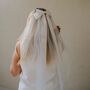 Plain Ribbon Bow Veil, thumbnail 1 of 5
