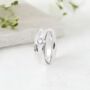 Personalised Slim Cz Spinner Ring In Sterling Silver, thumbnail 3 of 12