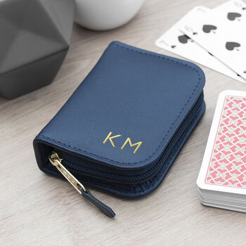 Personalised Embossed Leather Playing Card Case, 4 of 4