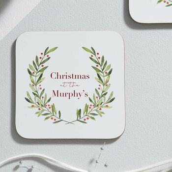 Christmas Wreath Coaster Set, 2 of 3