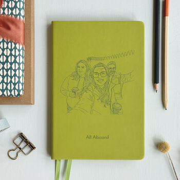 Personalised Line Drawing Portrait Notebook, 12 of 12